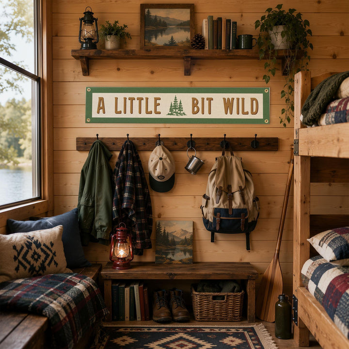 A Little Bit Wild Felt Banner