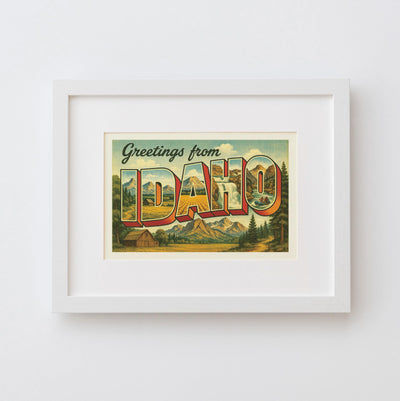 Idaho Postcard Art Print