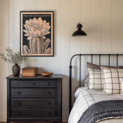 Saguaro Cactus Blossom Floral Wall Art