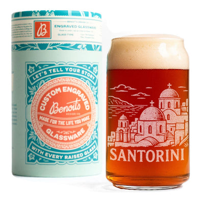 Santorini Greece Glass