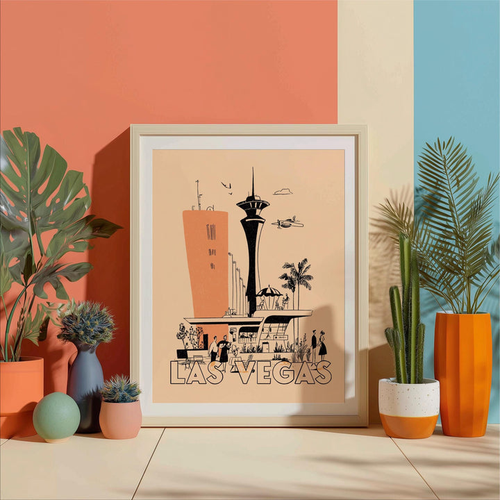 Las Vegas, Nevada Mid Century Travel Poster