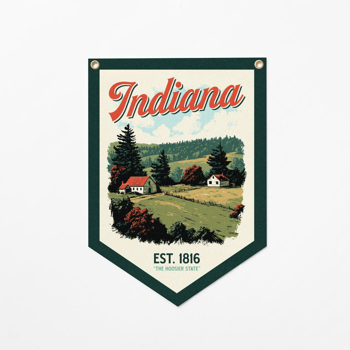 Indiana Felt Camp Flag