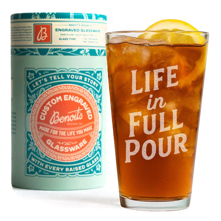 Life in Full Pour Glasses