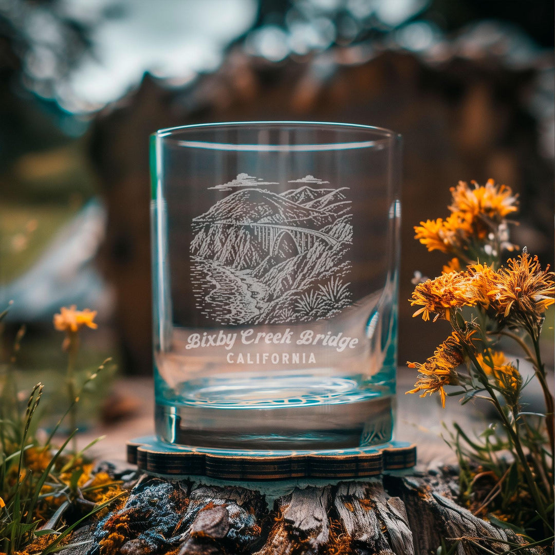Bixby Creek Bridge California Engraved Glass