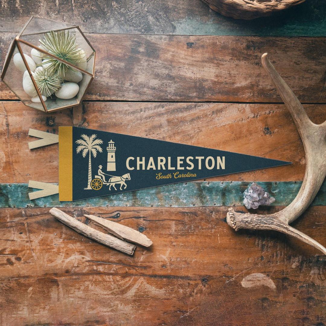Charleston South Carolina Felt Pennant