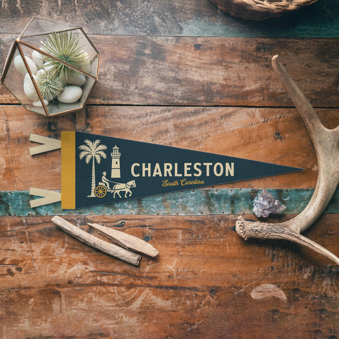 Charleston South Carolina Felt Pennant