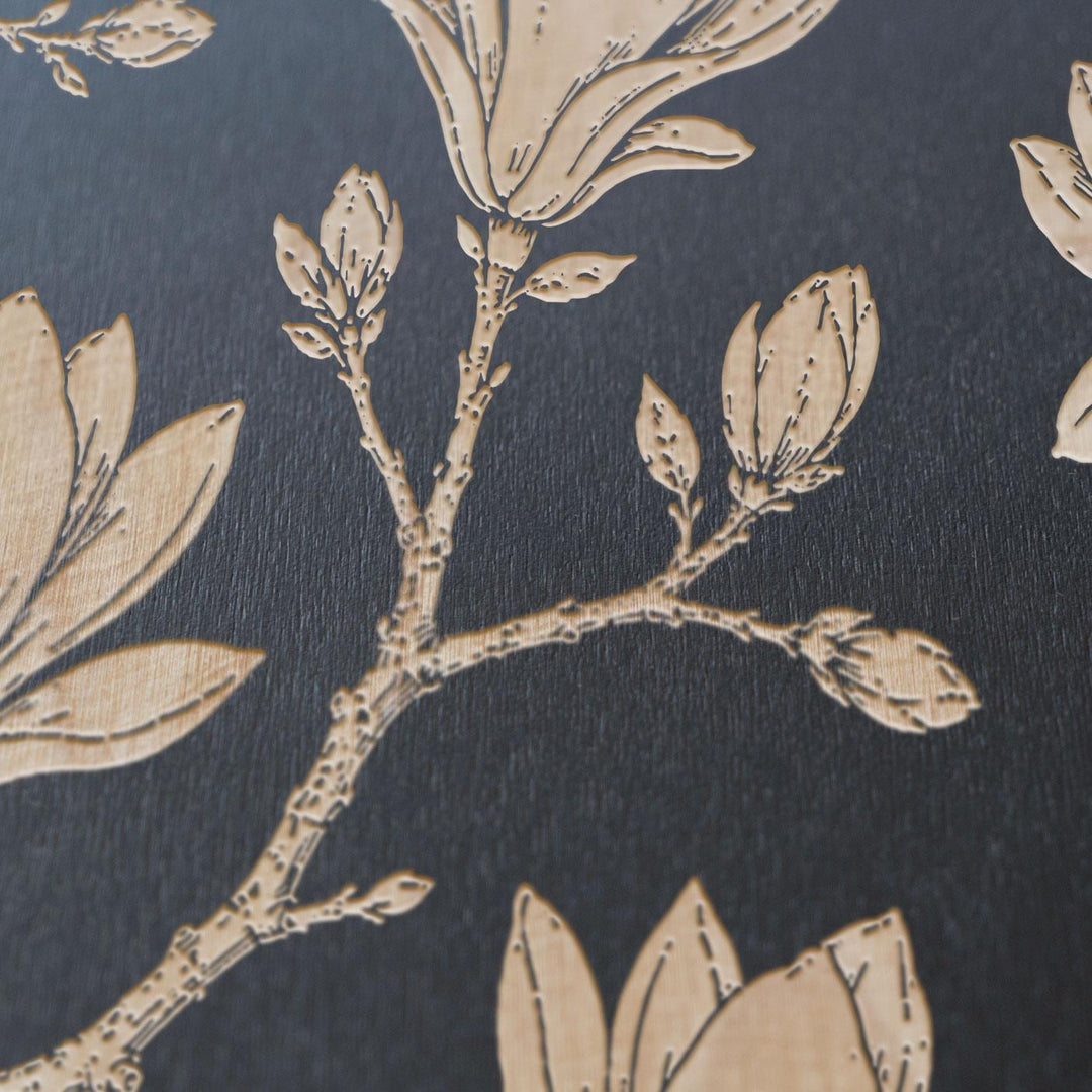 Japanese Magnolia Engraved Birch Art Panel