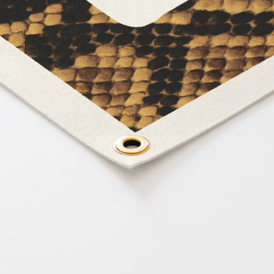 Custom Animal Print Letter Felt Camp Flag