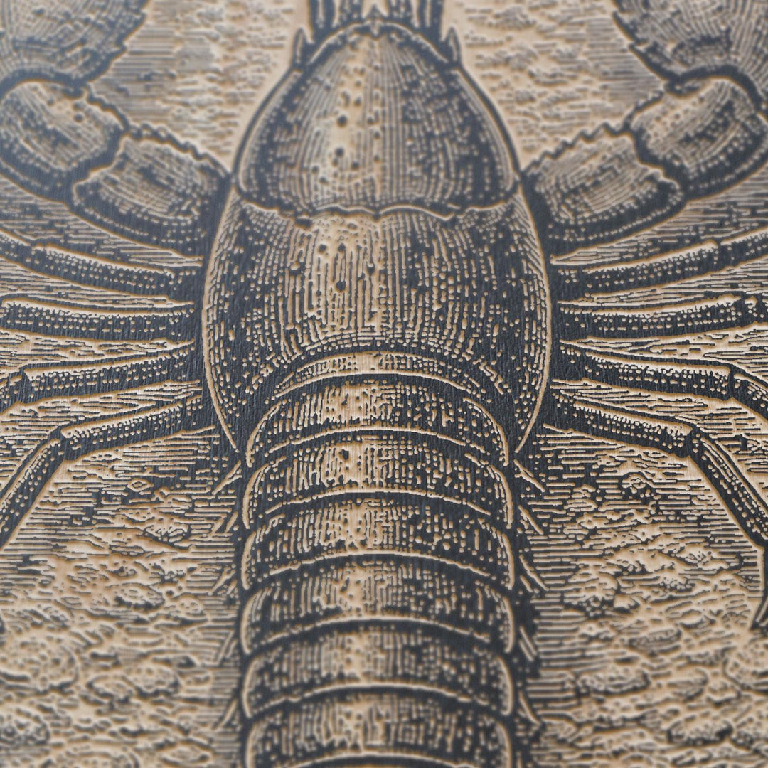 Lobster in Tidal Pool Engraved Birch Art Panel