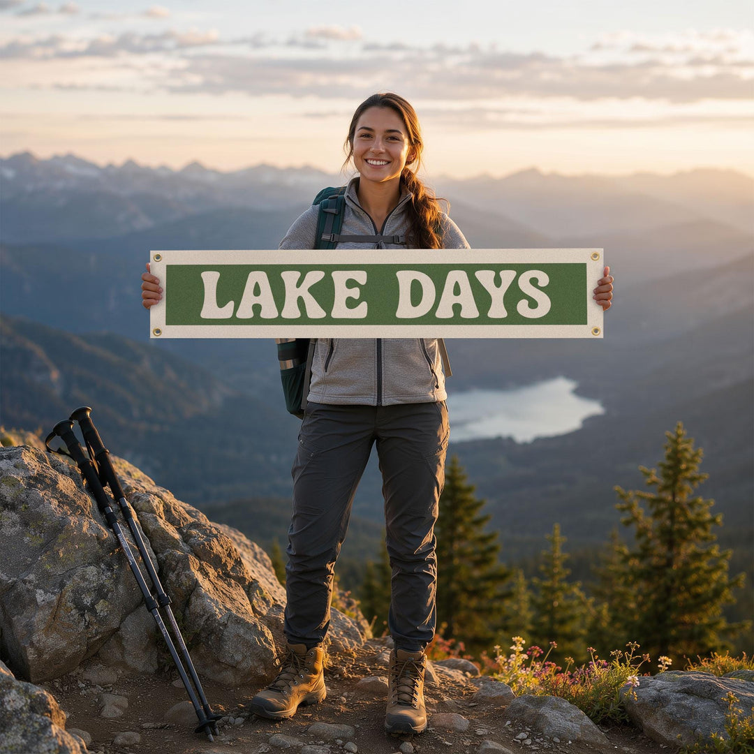 Lake Days Felt Banner