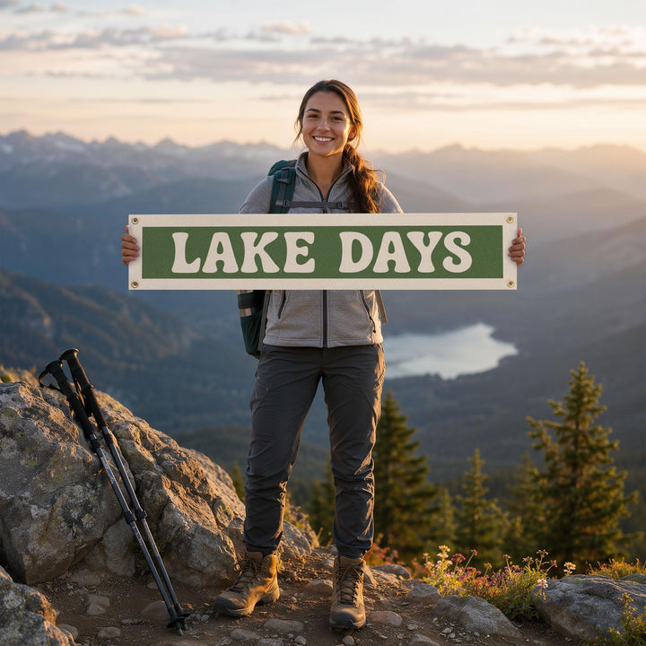 Lake Days Felt Banner