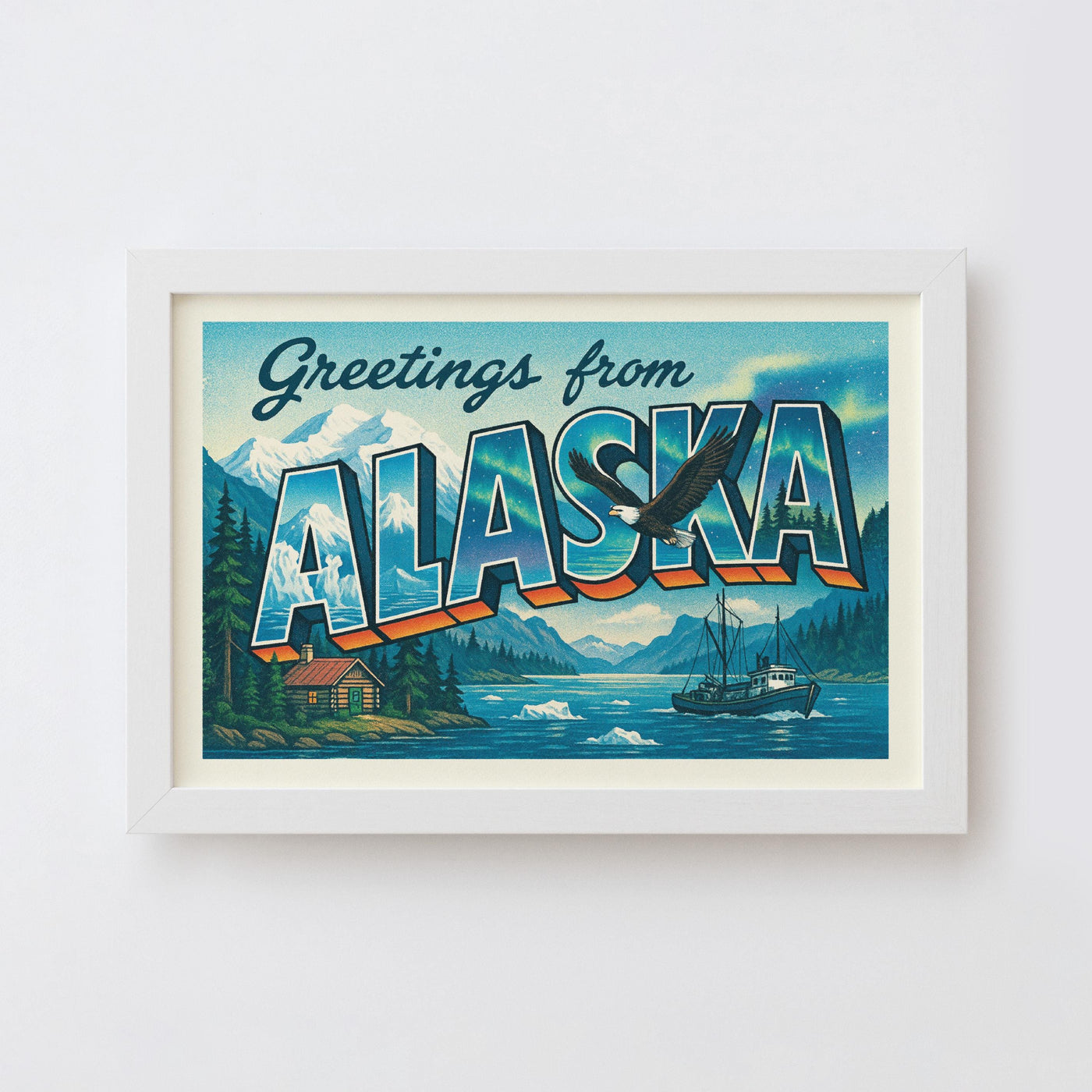 Alaska Postcard Art Print