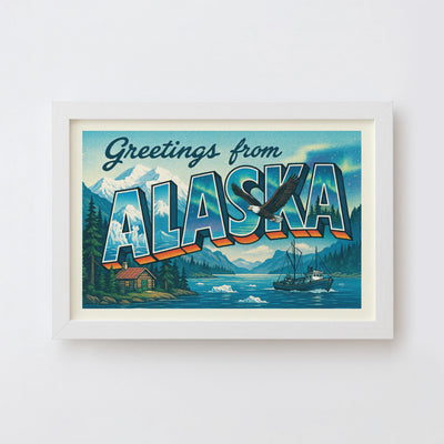 Alaska Postcard Art Print
