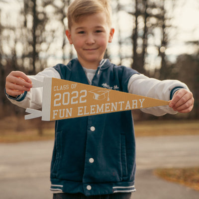 Custom Class of Gift Felt Pennant, Bold
