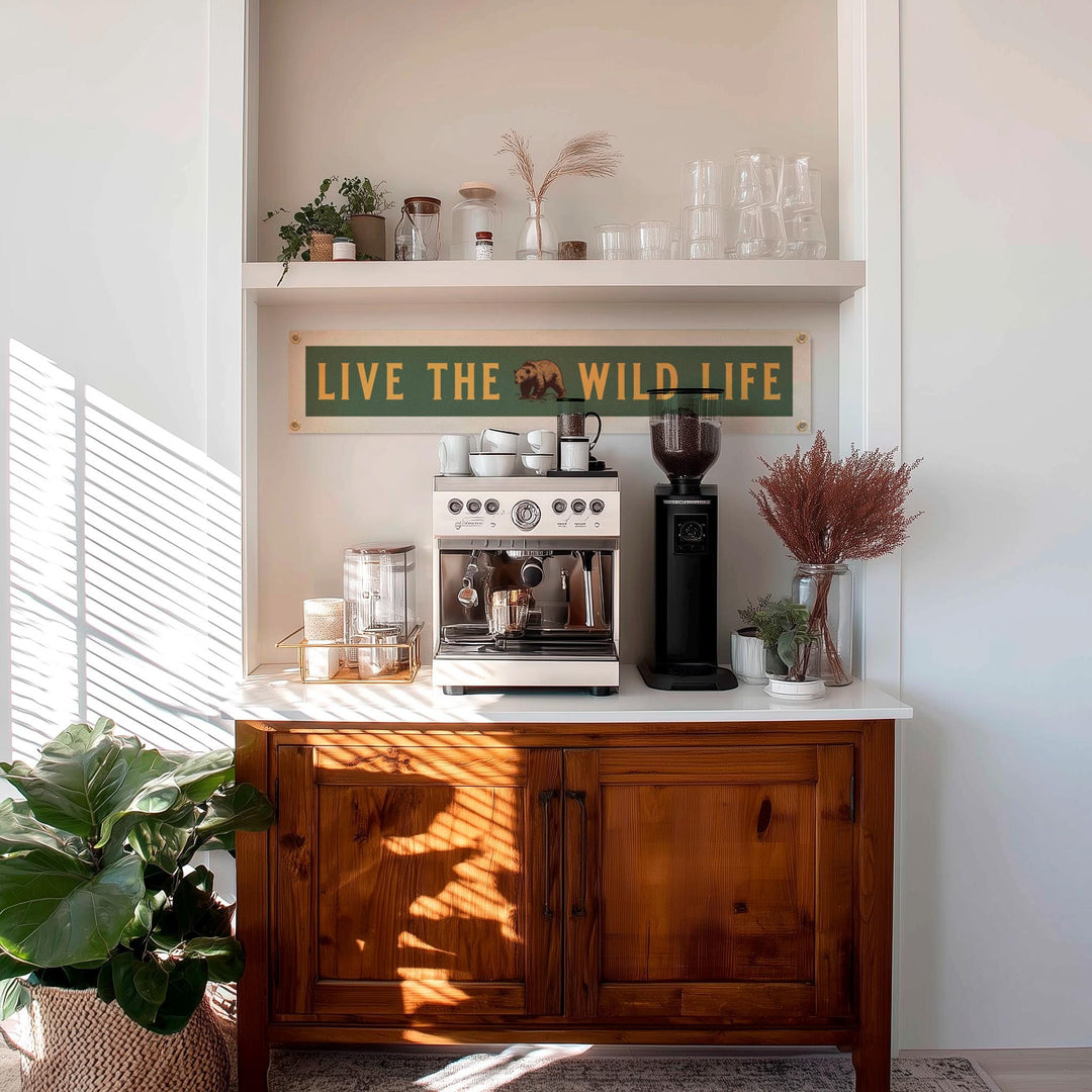 Live the Wild Life Felt Sign Banner