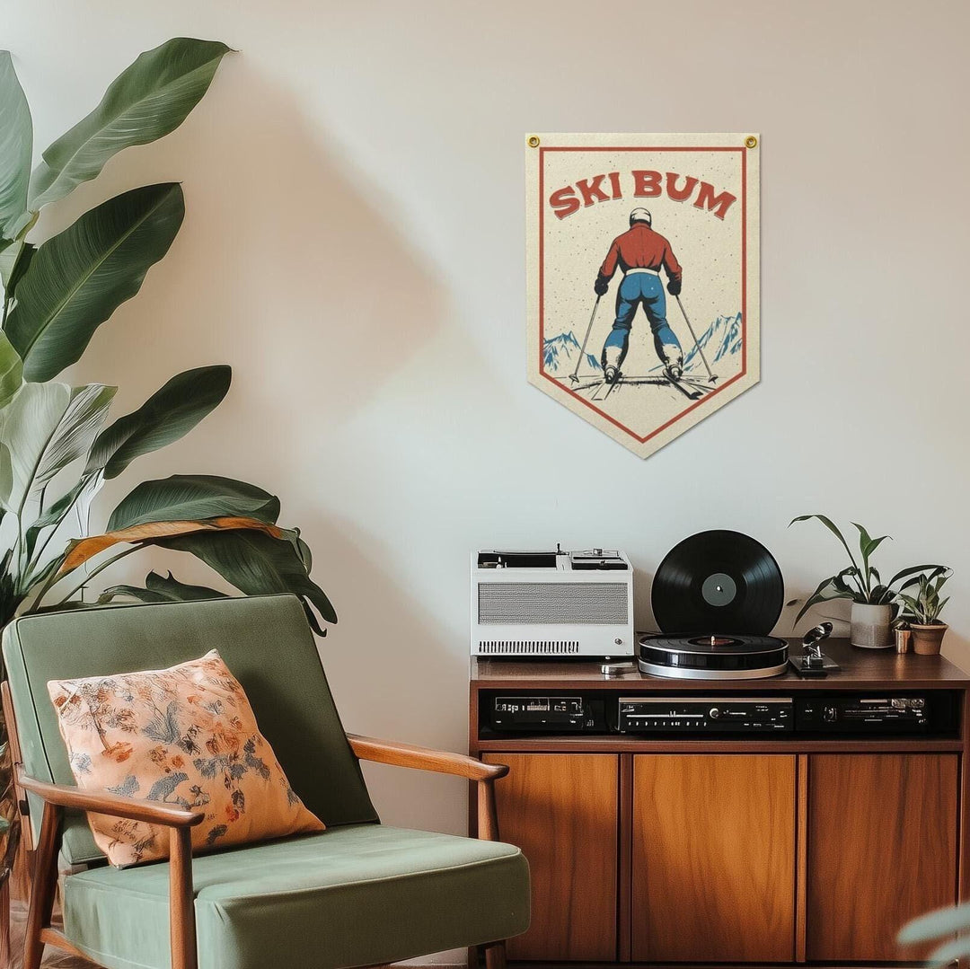 Ski Bum Felt Banner