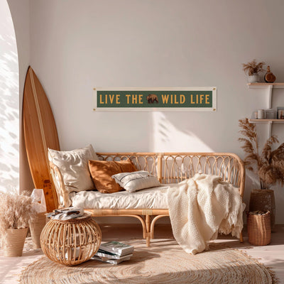 Live the Wild Life Felt Sign Banner