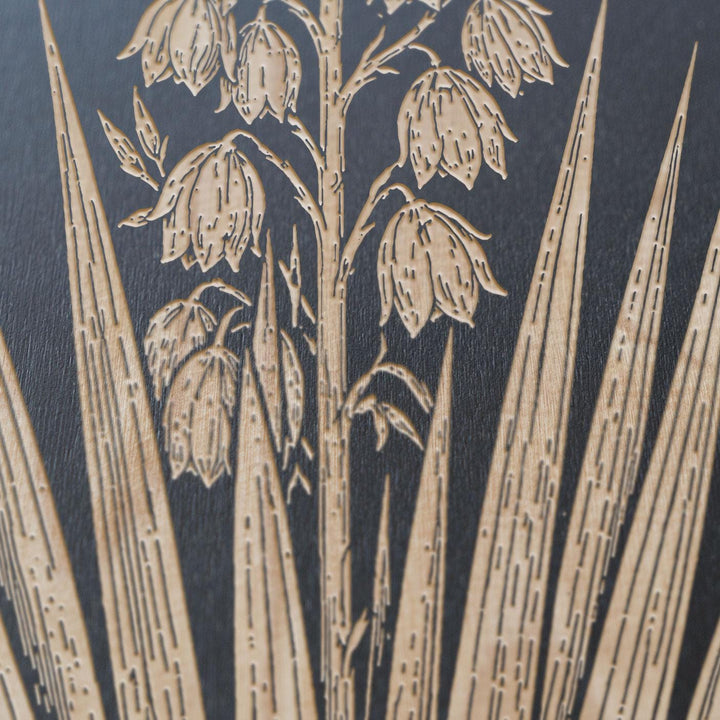 Yucca Plant Engraved Birch Art Panel