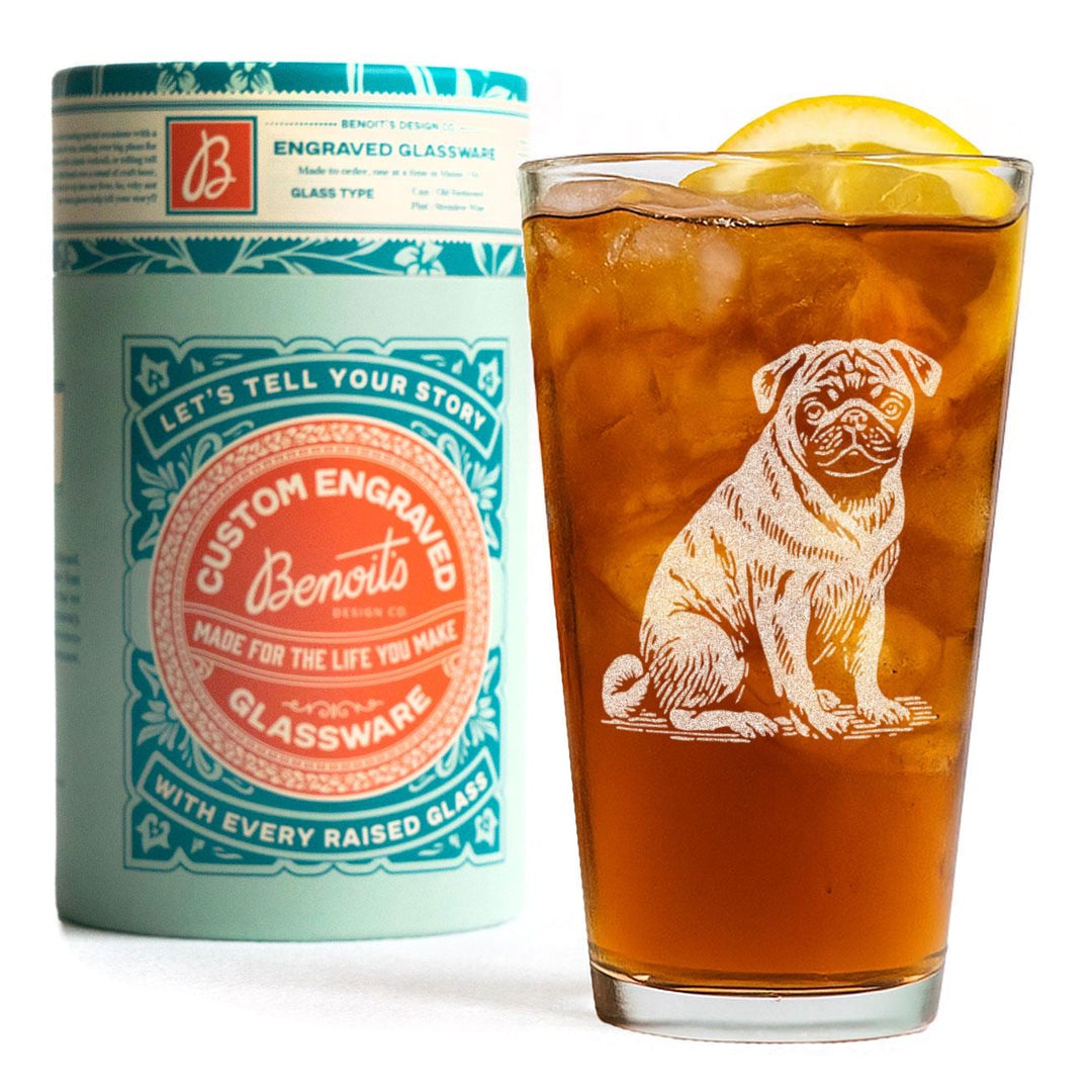 Pug Customizable Dog Glasses