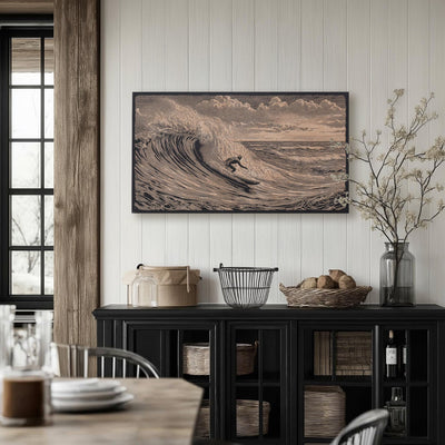 Surfer Riding Wave Art