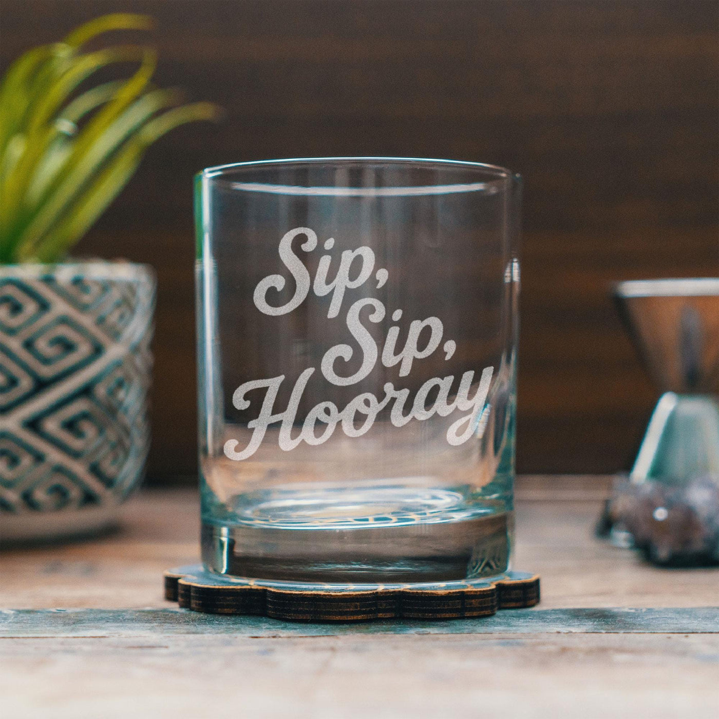 Sip Sip Hooray Glass