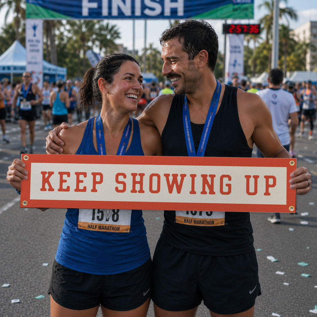 Keep Showing Up Felt Banner