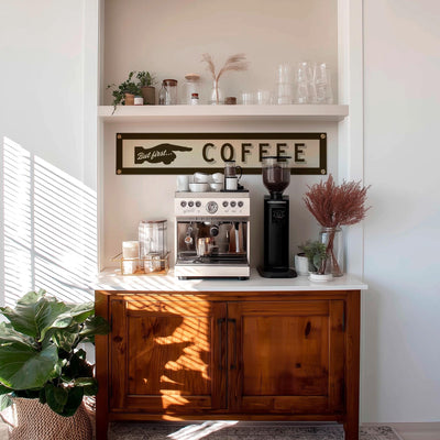 But First, Coffee Felt Sign Banner