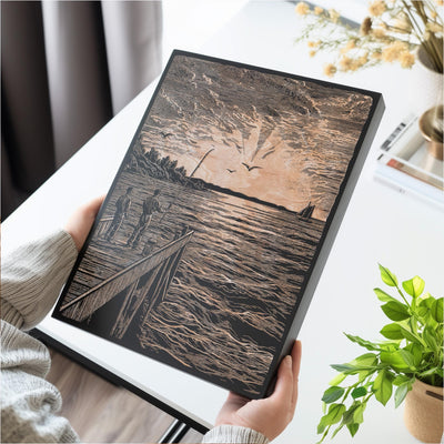 Fishing on a Pier Wall Art