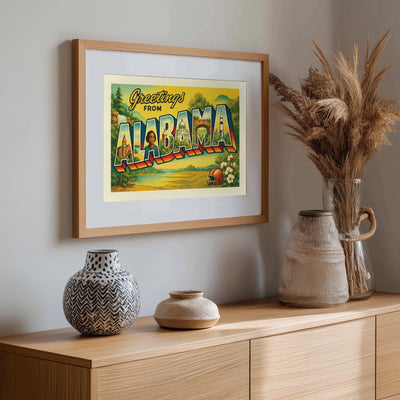 Alabama Postcard Art Print