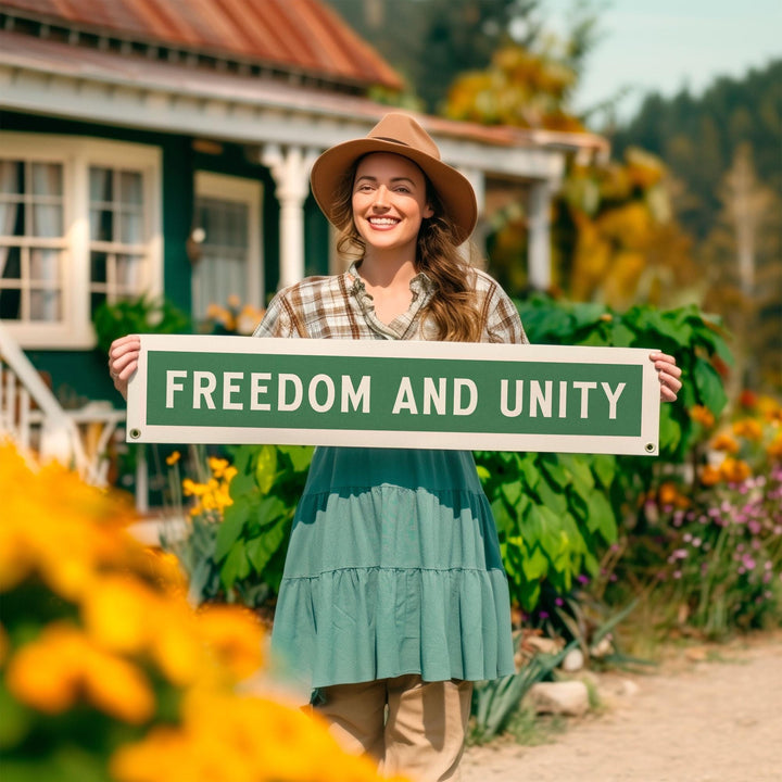 Freedom And Unity Felt Sign Banner