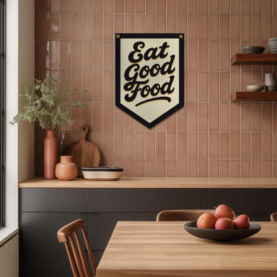 Eat Good Food Felt Camp Flag