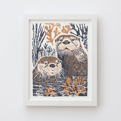 Otters Art Print