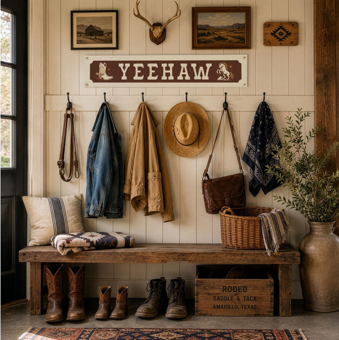 Yeehaw Felt Banner