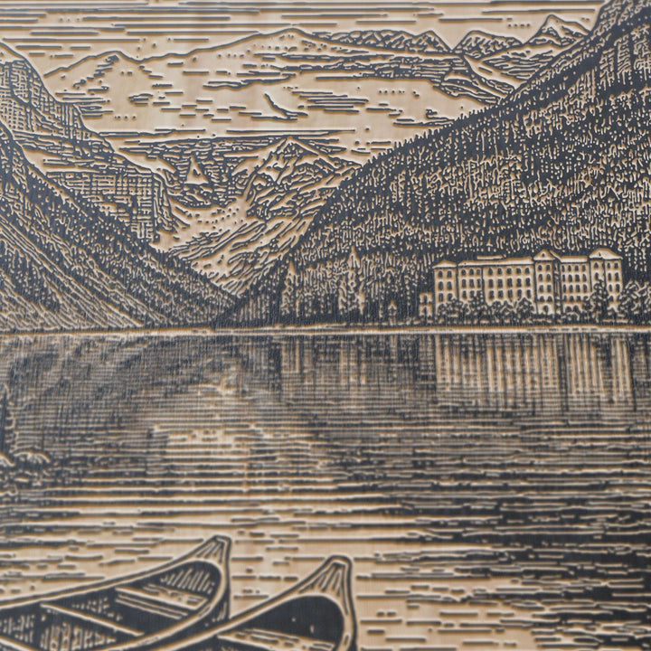 Lake Louise Engraved Birch Art Panel