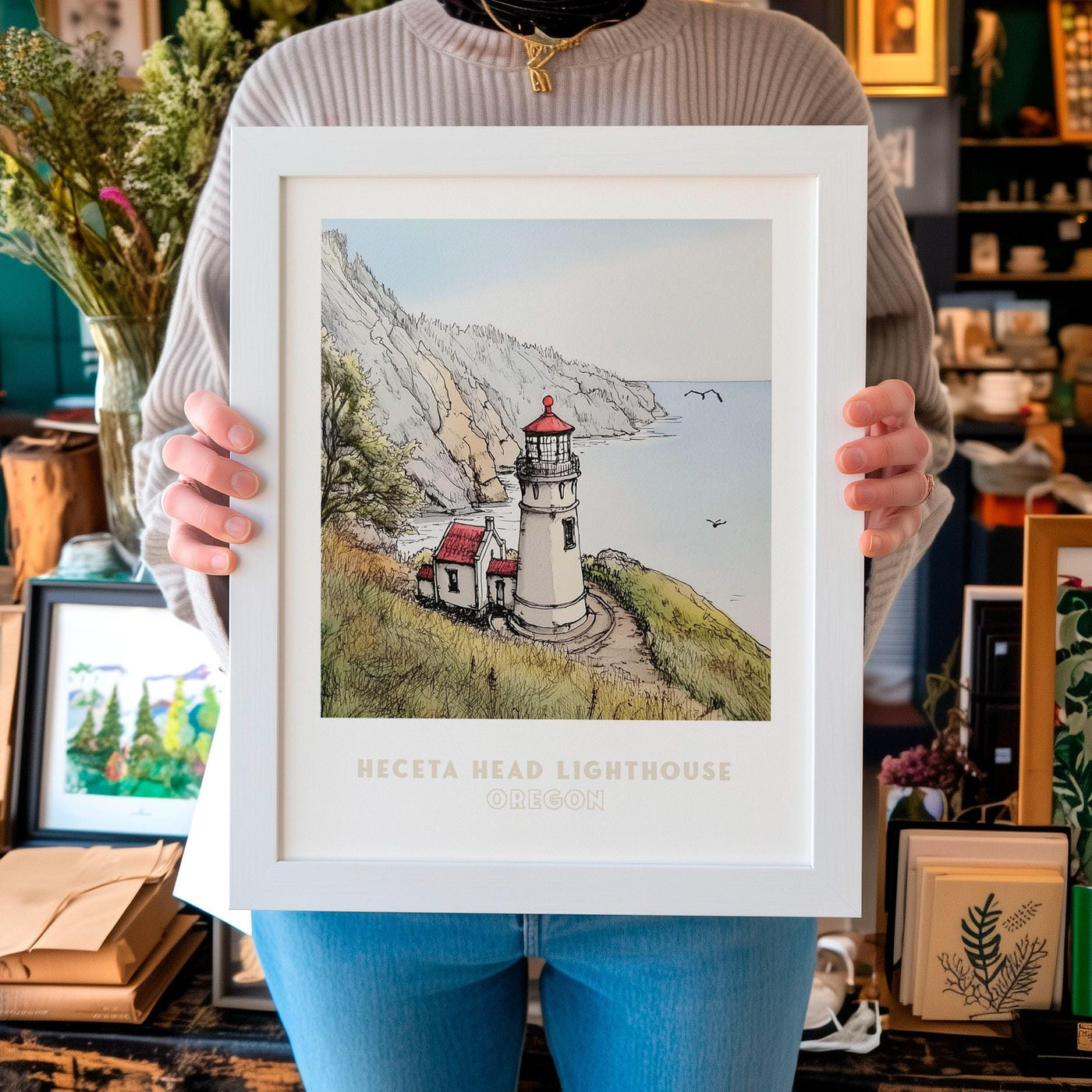 Heceta Head Lighthouse Oregon Wall Art Print
