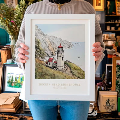 Heceta Head Lighthouse Oregon Wall Art Print