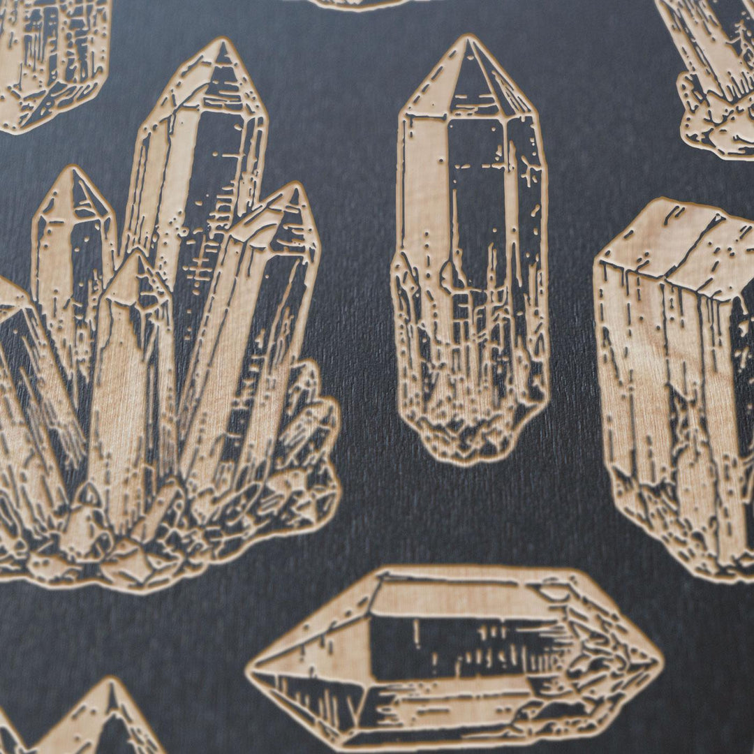 Crystals Engraved Birch Art Panel