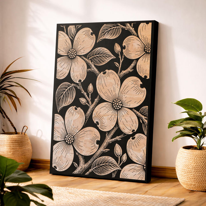 Dogwood Engraved Birch Art Panel