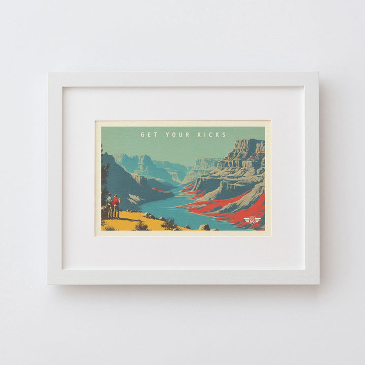 Get Your Kicks Postcard Art Print