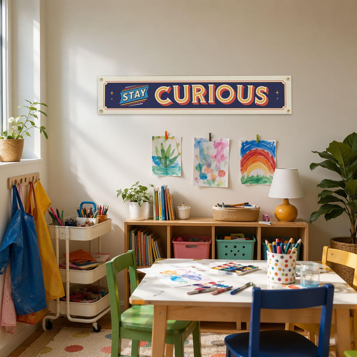 Stay Curious Felt Banner