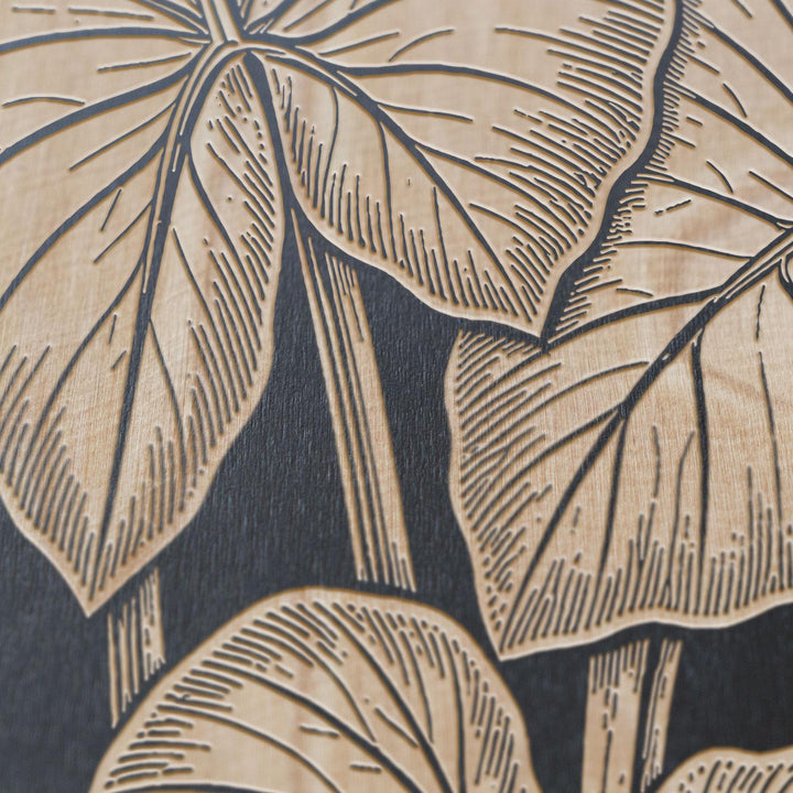 Elephant Ear Engraved Birch Art Panel