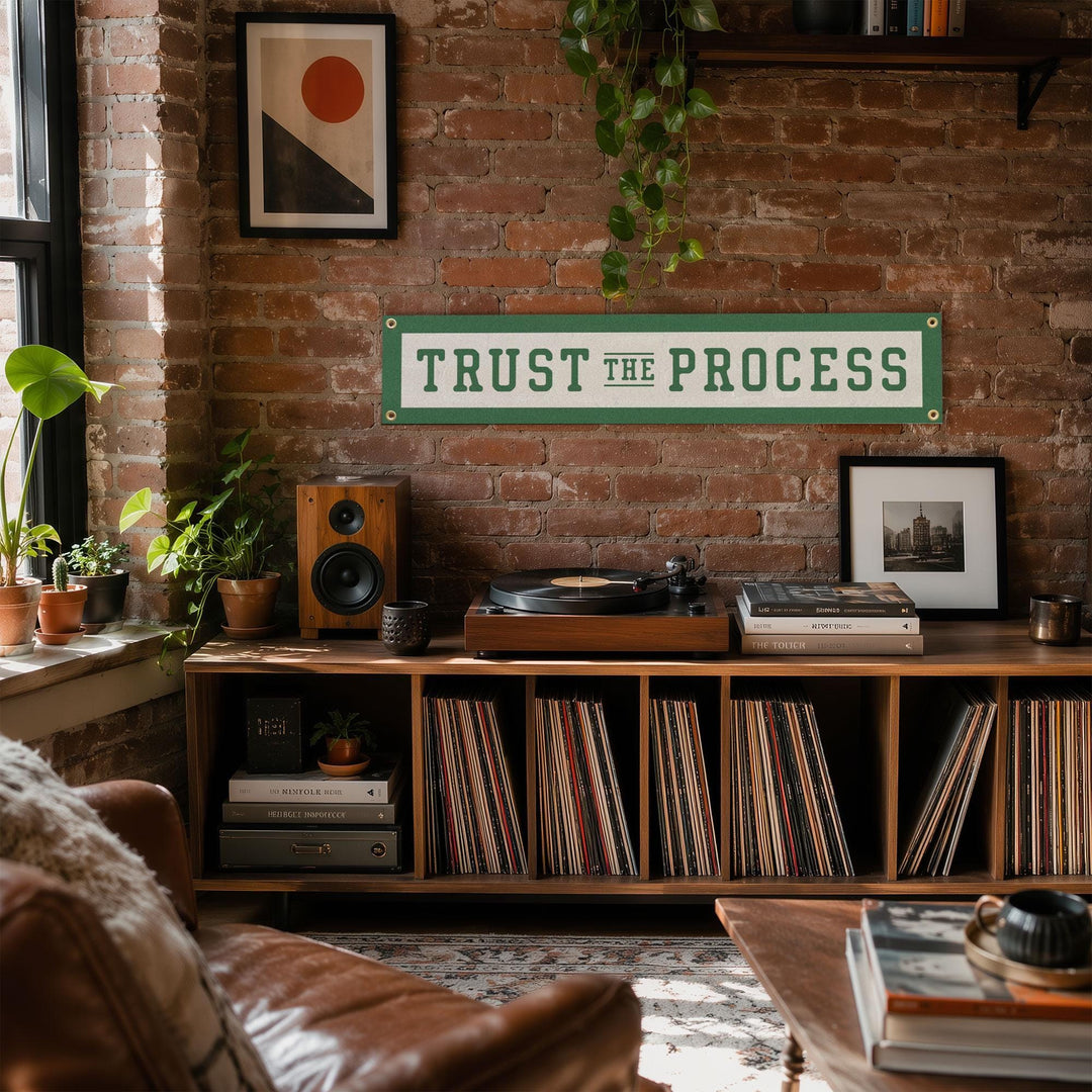 Trust the Process Felt Banner