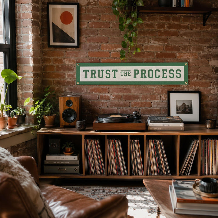 Trust the Process Felt Banner