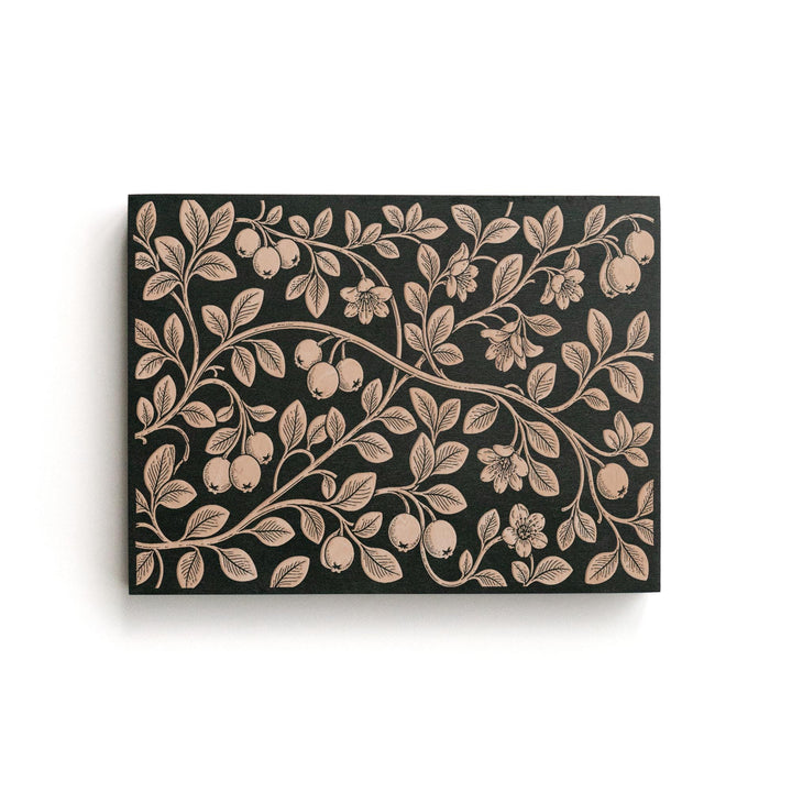 Cranberry Vine Engraved Birch Art Panel