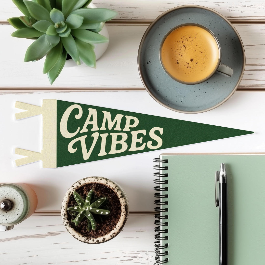 Camp Vibes Felt Pennant