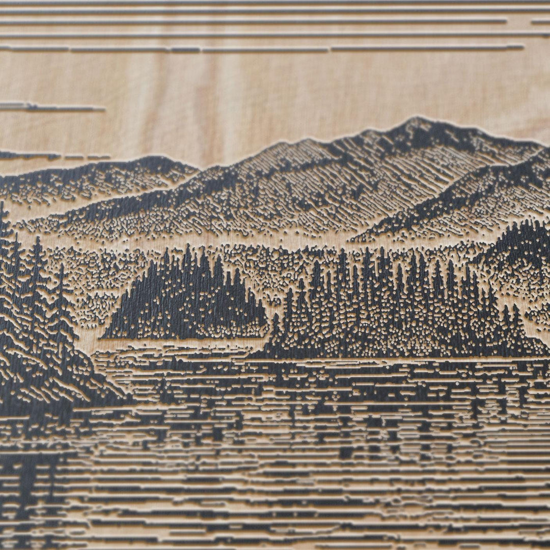 Inside Passage British Columbia Engraved Birch Art Panel