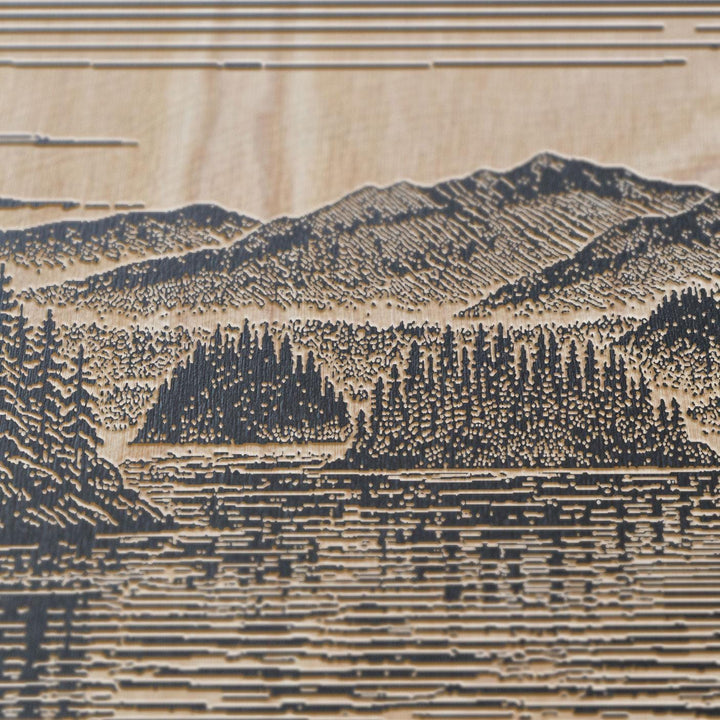Inside Passage British Columbia Engraved Birch Art Panel
