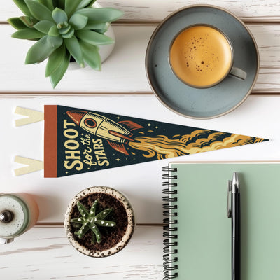 Shoot for the Stars Felt Pennant