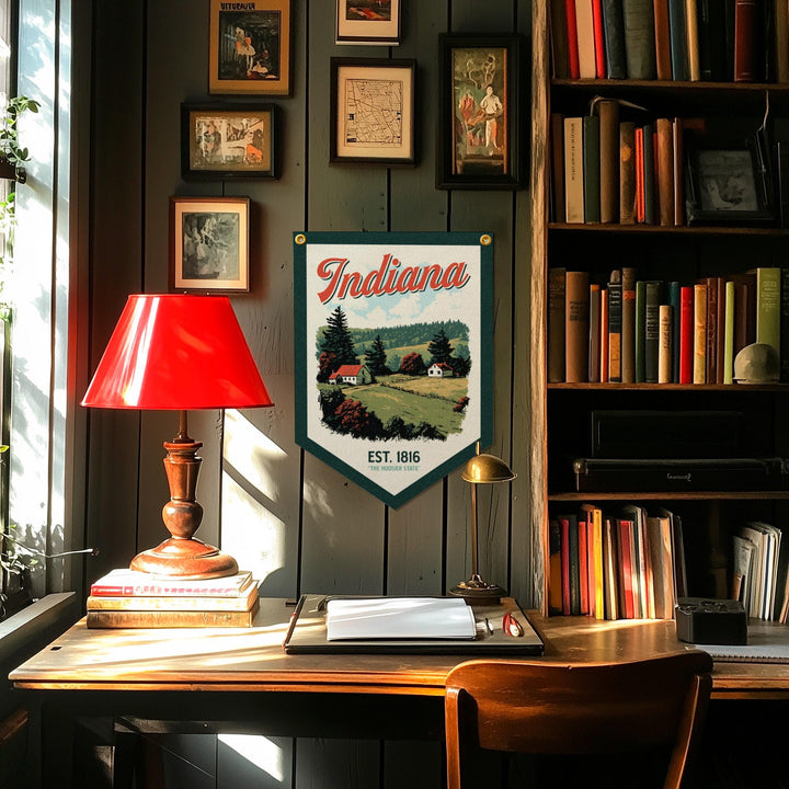 Indiana Felt Camp Flag