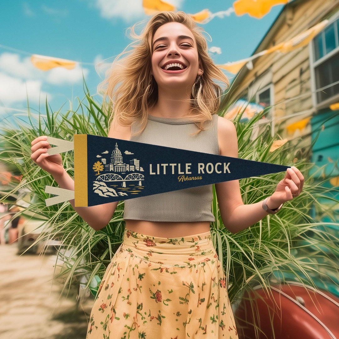Little Rock Arkansas Felt Pennant
